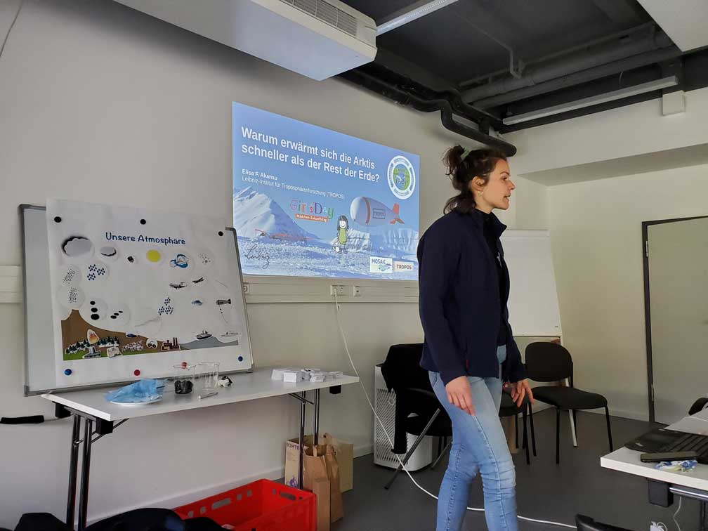 Elisa Akansu gave an interesting presentation on her research field (Beate Richter/TROPOS.)